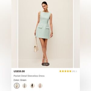 NWT COMMENSE Elegant Sleeveless Green Dress size Small